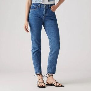 1970S LEVIS 501 HIGH WAIST DARK WASH BUTTON FLY JEANS